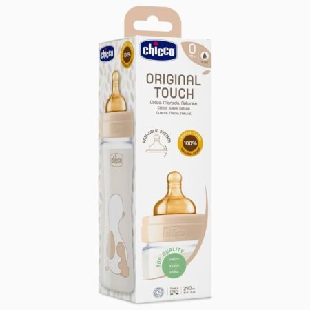 Chicco Original Touch Бутылочка стеклянная 240 мл, 0м+