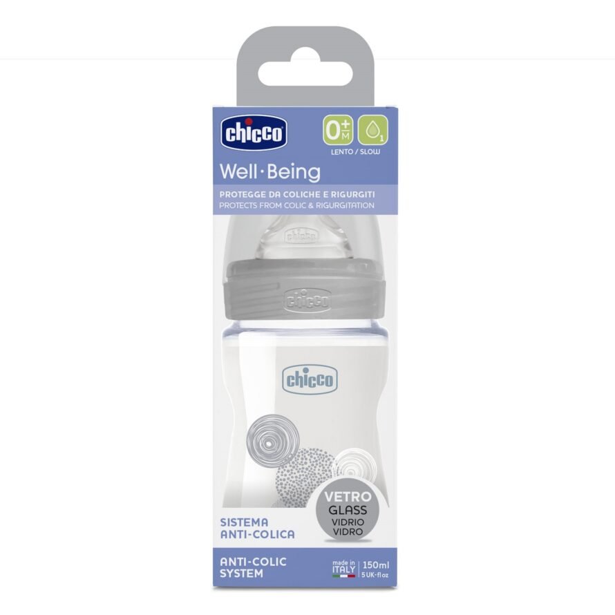 Chicco Well-Being şüşə butulka 150 ml, 0ay+
