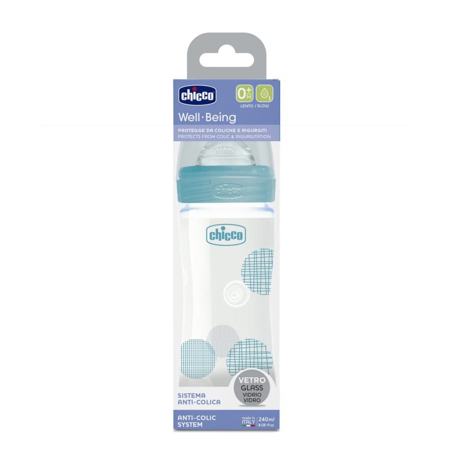 Chicco Well-Being şüşə butulka 240 ml, 0ay+