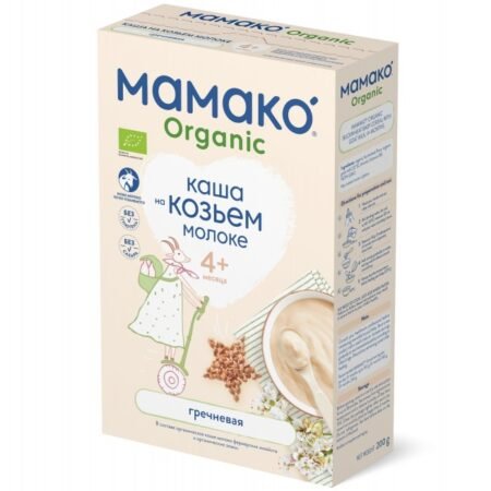 Мамако Органик каша гречневая на козьем молоке от 4 месяцев 200 г