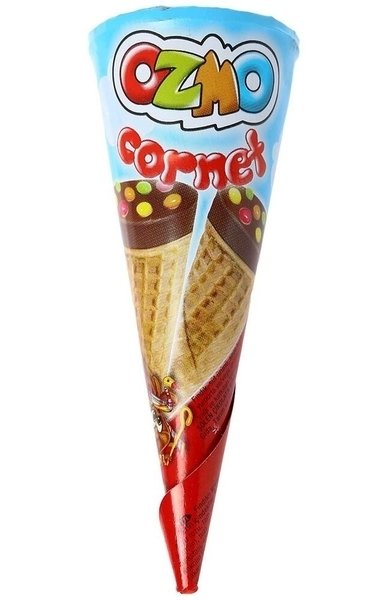 Wafer cone Solen Ozmo Cornet with multicolored dragees, 25 g