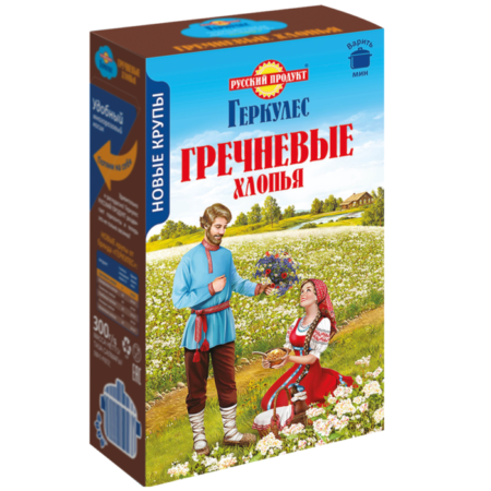 Русский Продукт Геркулес хлопья гречневые, с 1 года 300 г