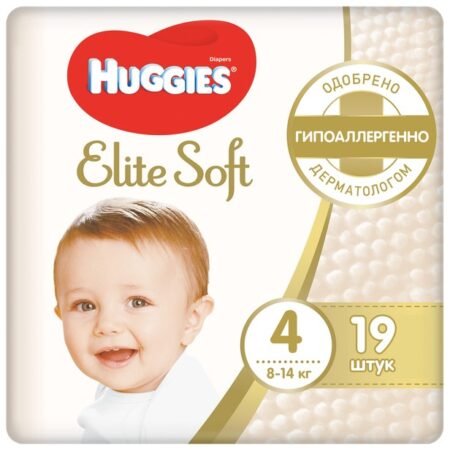 Huggies подгузники Elite Soft 4 (8-14 кг) 19 шт.