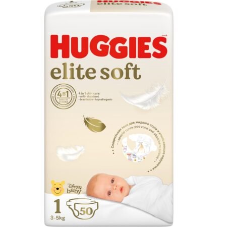 Huggies подгузники Elite Soft 1 (3-5 кг), 50 шт.