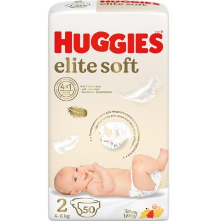 Huggies diaper Elite Soft 2 (4-6 kq), 50 ədəd.