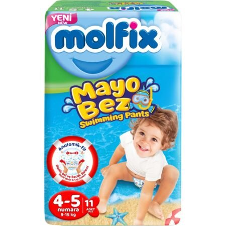 Molfix üzgüçülük üçün tuman 4-5 ölçüdə (9-15 kq) 10 ədəd paketdə.