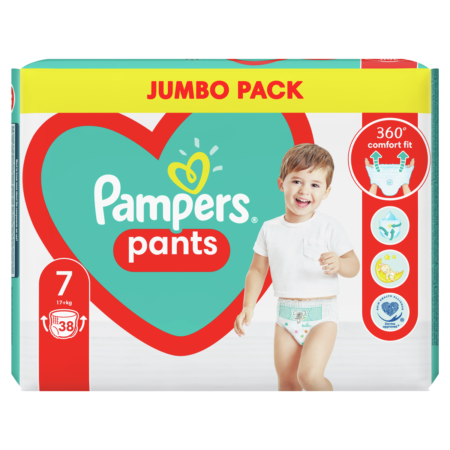Подгузники-трусики Pampers Pants  7 (17+ кг), 38 шт