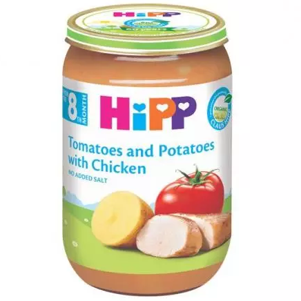 Hipp пюре помидоры и картофель с курицей, с 8 месяцев, 220 г