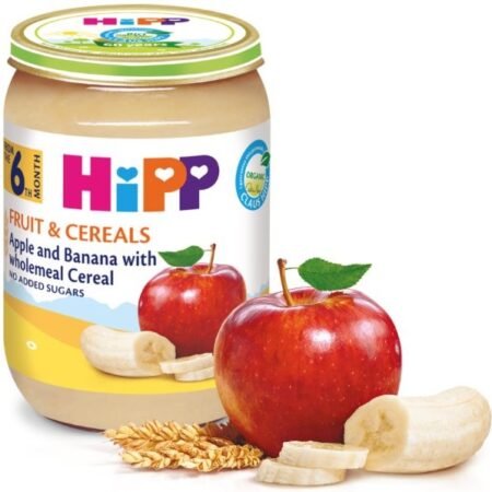 Hipp puree with cereal flakes with apples and banana, from 6 months, 190 g